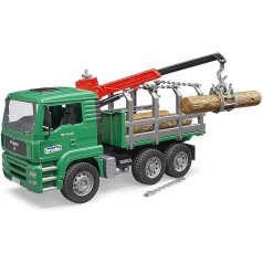 Bruder 2769 MAN Timber Truck with Loading Crane and 3 Trunks