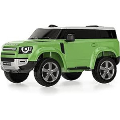 Smart BeBe bērnu elektriskā automašīna Land Rover Defender bērnu automašīna ar 12 V akumulatoru MP3 daudzfunkciju stūres rata gaismas diodes gaismas bērnu transportlīdzekļa rotaļlieta (zaļa)