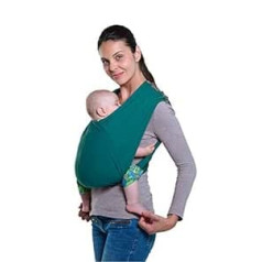 AMAZONAS Baby Carrier Sling, Belly Carrier, Petrol Blue, 2 Loops, Stress-Free, Without Knots, 4 Months - 3 Years, Up to 15 Kg