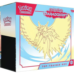 Pokémon - Trading Card Game: Top Trainer Box Crimson & Purple - Paradox: Crescent of Thunder (9 Booster Packs, 1 Holographic Full Screen Promo Card & Premium Accessories)