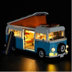 BRIKSMAX LED apgaismojuma komplekts Lego Creator T2 kempinga autobusam - saderīgs ar Lego 10279 celtniecības bloku modeli - Bez Lego komplekta