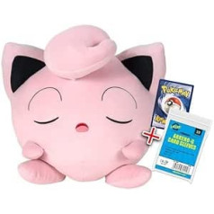 Arkero-G savietojams ar Pokemon plīša figūriņu Pummeluff 45 cm (guļoša) rotaļlieta - mīksta rotaļlieta + Pummeluff Card mīkstās piedurknes