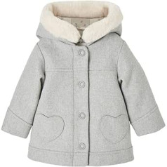 Vertbaudet Girls' baby coat with hood, red, 62