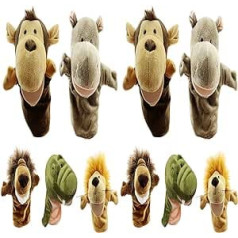 10 STÜCK Tierhandpuppen Für Kinder - Handpuppen Beweglicher Mund - Weiche Plüsch Zoo Tier Puppe - for Role Play, Creativity & Sensory Skills Toys for 3 Year Old Boys & Girls & Above