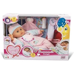 Grandi Giochi -Amore Mio Buonanacht - Tells A Fairy Tale and Santa the Ninna. He says 21 phrases and the pyjamas glow in the dark. With accessories and spare dress. -GG71304, 8005124713043