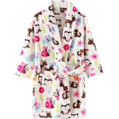 GADXE Kleinkind Kinder Baby Jungen Mädchen Drucken Bademäntel Mit Kapuze Warmer Flanell Nachtmantel Nachtwäsche Niedlicher Warmer Pyjamamantel Schlafanzug Jungen 152 Flanell