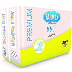 Farmex Adult Incontinence Nappy, TNT Extra Absorbent Disposable Underwear for Bladder Weakness, Breathable and Hypoallergenic, Skin Friendly, 30 Nappies in Panties, Size L, Pack of 30