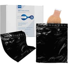 Pack of 100 Seal-N-Toss Disposal Bags for Ostomy Bags, High Sealing/Prevents Odours/No Pollution/Environmentally Friendly Disposal Bags for Ostomy Bags, Nappies, Incontinence Pads