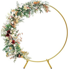 1.8 m Metal Balloon Arch Kit, DIY Curved Arch, Iron Wedding Arch, DIY Metal Round Balloon Arch Garland, Round Ring Balloon Arch Kit, Flower Decoration for Birthday Party, Wedding, Christmas