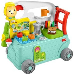 Fisher Price HCK56 Smejies un mācies 3-in-1 kemperis, kas atrodas ceļā, muzikāls gājējs un aktivitāšu centrs zīdaiņiem un maziem bērniem