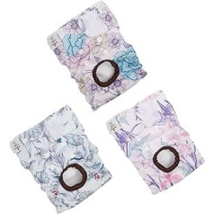 CuteBone Washable Dog Nappies for Female Dogs, Pack of 3 Reusable Dog Nappies, Highly Absorbent Premium Nappies for Puppies, D36S-DE