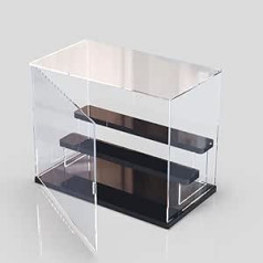 Acrylic Collectibles Display Case 3 Tier Display Case with Black Base Display Boxes for Collectibles Dustproof Protection Display Case