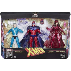 Ekskluzīva 6 collu Marvel Legends Series Family Matters 3 paka ar Magneto, Quicksilver un Scarlet Witch darbības figūriņām