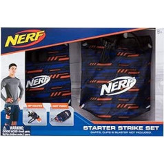 Nerf Elite Starter Strike Set 11520 ietver šautriņu somu un gurnu maciņu ar regulējamu siksnu, kas izgatavota no augstas kvalitātes neilona materiāla stilīgā Nerf Elite dizainā.