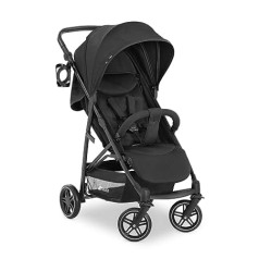 Hauck Rapid 4R Plus Buggy, XL saules nojume UPF 50+, maksimālā slodze 25 kg, ātri salokāms, kompakts, regulējams augstums, dzērienu turētājs, guļus pozīcija, liels iepirkumu grozs, melns