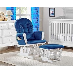 Suite Bebe Mason Glider Rocker ar Osmaņu, Navy un White