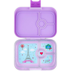 Yumbox Panino M pusdienu kaste (Lulu violeta) - vidēja pusdienu kaste ar 4 nodalījumiem | Bērnu Bento Box bērnudārzam, skolai, pieaugušajiem