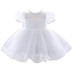 Lito Angels Baby Kids Meiteņu balta kleita kāzu ballītei puķu meitenei eleganta balles kleita tilla kleita