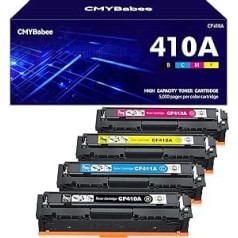 Cmybabee tonera kasetne ir saderīga ar HP 410A CF410A 410X, kas paredzēta HP Color Laserjet Pro MFP M477fdw M477fdn M477fnw M477 M452dw M452nw M452dw M377dw M452 Magentaan, Cy77dw M452 Magentaan