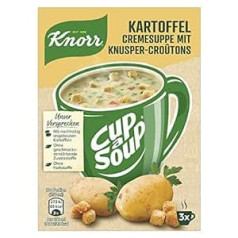 ‎Knorr Knorr Cup a Soup Kartupeļu krēmzupa ar kraukšķīgiem krutoniem Ātrā zupa bez garšu uzlabojošām piedevām un krāsvielām 48g Iepakojumā pa 12