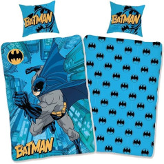 ‎Skybrands SkyBrands Batman Gultas veļa 135 x 200 cm 80 x 80 cm Spilvendrāna [Atgriezenisks motīvs] Bērnu gultas veļa Zēniem Kokvilnas gultas veļa Batman 135 x 200 cm Oeko-Tex vācu izmērs