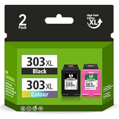 Economink 303 Ink Cartridges Multipack, 303 XL Black and Colour Compatible with HP 303 Printer Cartridges for Envy Photo 7134 7830 6232 6230 7130 6220 6234 7100 7155 7800 7834 7855 786 4 (2-pack) )