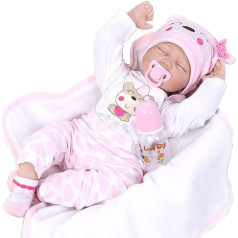 ZIYIUI 22 collas 55 cm Reborn Baby Doll Mīksts Silikona Vinila Miega Dzīvīga Simulācija Reborn Babies Meitenes Zīdaiņu Lelles Toddler Meitene Zēns Rotaļlieta Dāvana