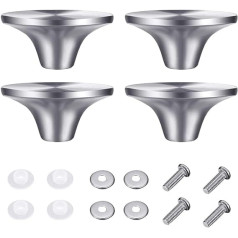 QDDS 4 Pieces Pot Lid Handle, Replacement Pot Lid Handles, Lid Knob for Pot Lid, Stainless Steel Pot Lid Lid Handle with Screws for Cookware, Pot Lid Handle Replacement Lid Knobs (Silver)