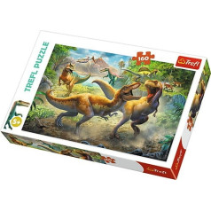 160-piece puzzle of fighting tyrannosaurs