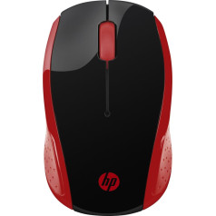 HP Wireless Mouse 200 Empress Red Wireless Red-Black 2hu82aa