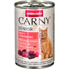 Animonda carny senior beef and turkey hearts - wet cat food - 400g