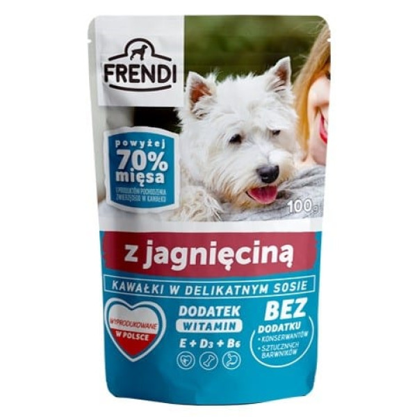 Frendi pieces in lamb sauce for dogs 100g