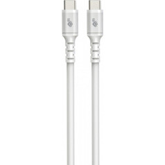 USB C - USB C cable 1 m, white silicone