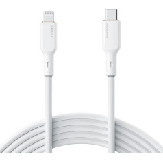 Cb-scl2 white silicone lightning-usb c cable | usb power delivery usb-pd | 1.8m | 27w | 3a | mfi apple