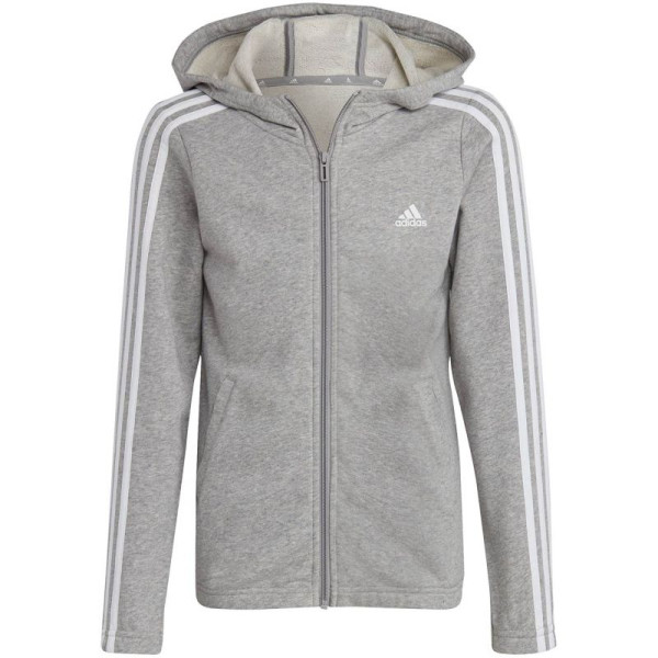 Adidas Essentials 3 svītru kapuces ar pilnu rāvējslēdzēju Jr IC3635 / 170 cm