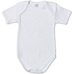 ELLEPI 3 Warm Cotton Short Sleeve Bodysuits 3 Pieces (White, 1 Month), White, 0 Months, White