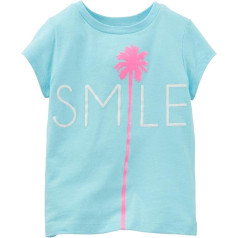 Carter's Baby Girls' Palm Tree t-krekls (mazulim) - gaiši zils - 3 mēneši