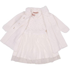 Alexia Elegant Christening Dress Party Dress Knitted Coat Knitted Hat Set 3 Pieces Wedding Dress Baby Girl Baby Dress with Coat