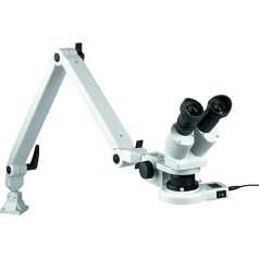 ESCHENBACH OPTIK Stereomikroskop mit Arm; 10x-20x Auflicht-/ Stereomikroskops; Mikroskops mit 20x Vergrößerung; mit LED Ringbeleuchtung