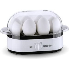 Cloer 6081 Egg Cooker with Acoustic Completion Message, Plastic, White