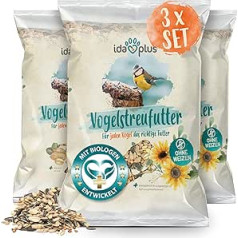 Ida Plus Bird Food without Wheat for Wild Birds, Winter Feed, All-Year Bird Food, Optimum Seed Mix, Feed is Wheat-Free, High Fat & Energy Rich