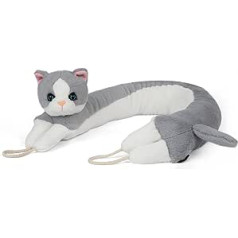 MAGZO 93cm Cold Cat Decorative Silent Grey Polyester Draught Excluder