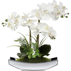 Mākslīgie ziedi Orhidejas Mākslīgie Phalaenopsis Bonsai Mākslīgie ziedi kā īsti podiņā Mākslīgie ziedi Dzīvojamās istabas dekorācija Vannas istabas galda apdare Augstums 38 cm