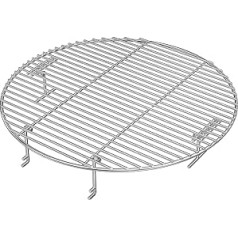 Onlyfire Warming Rack Stainless Steel Cooking Grate Round 44.5 cm Grill Extension for Kettle Grills Weber 57 cm and Ceramic Grills such as Large Big Green Egg, Kamado Joe Classic, Pit Boss, Louisiana
