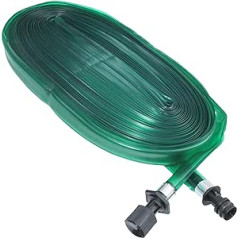 AERZETIX - C48774 - Flat irrigation hose - drip a drip rubber diameter 16 mm - length 15 m - with quick coupling - garden tool