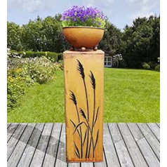 Jürgen Westerholt GmbH Dekoratīvās kolonnas Rust Look ar LED saules apgaismojumu ziedu bļoda 2565 (P x G x A) 20 x 20 x 62 cm
