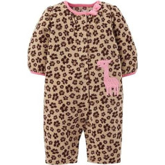 Carter's Baby Girls Giraffe Fleece Jumpsuit Bodysuit Dress Up Outfit (6-9 Months)