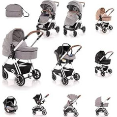 Angel Lorelli Trio 3-in-1 Combination Pushchair Grey