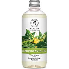 Room Fragrance Refill Citronzāles tēja 500 ml - Uzpildiet pudeli ar dabīgām ēteriskajām eļļām - Intensīvs un noturīgs aromāts Dabīgs istabai - Virtuve - Telpas gaisa atsvaidzinātājs - Citronzāles tēja