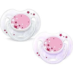 Philips AVENT Night-Time Soothers 6 – 18 m rose